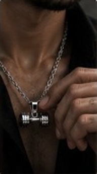 Dumbbell Pendant Necklace