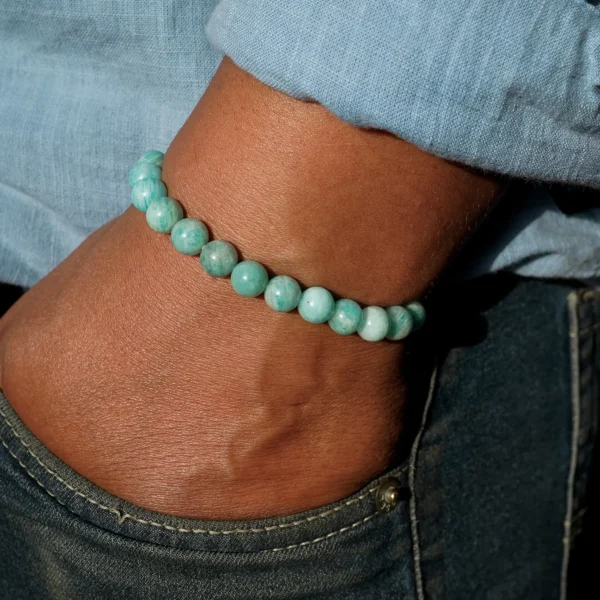 Amazonite Stone Crystal Bracelet