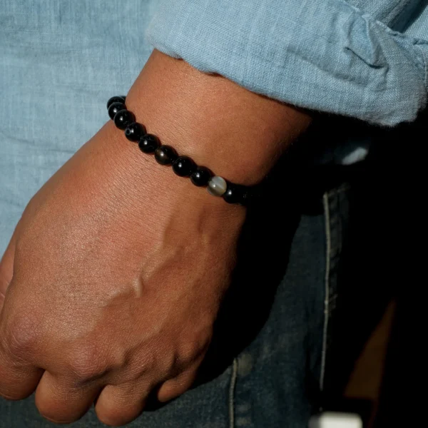 BLACK SULEMANI STONE BRACELET