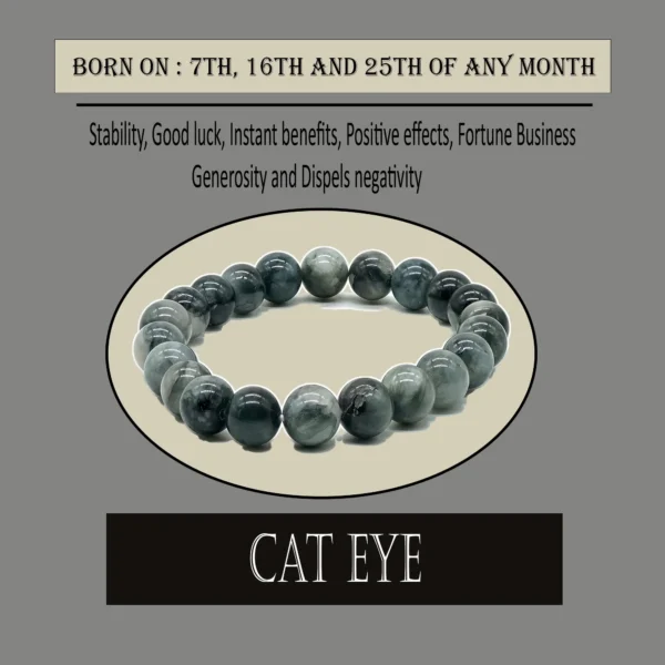 Cat Eye Bracelet- Ruling No Numerology 7- Embrace KETU