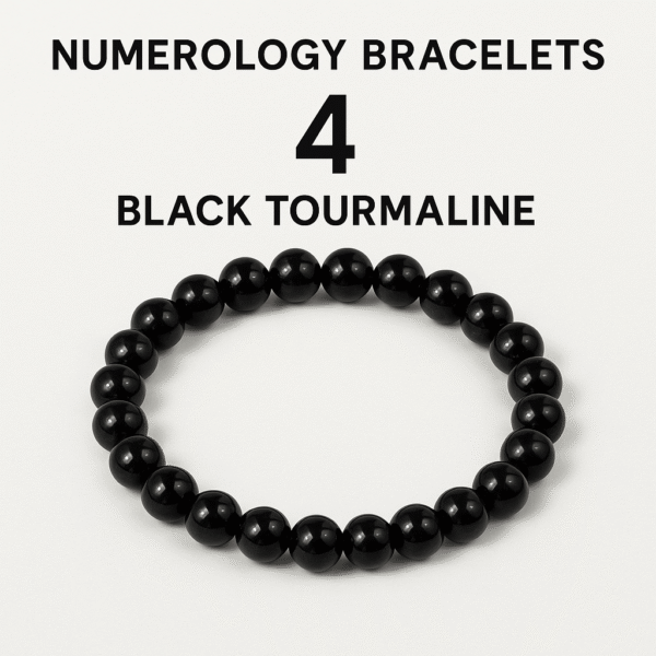 Black Tourmaline Bracelet – Ruling Number 4 | Embrace the Power of Rahu