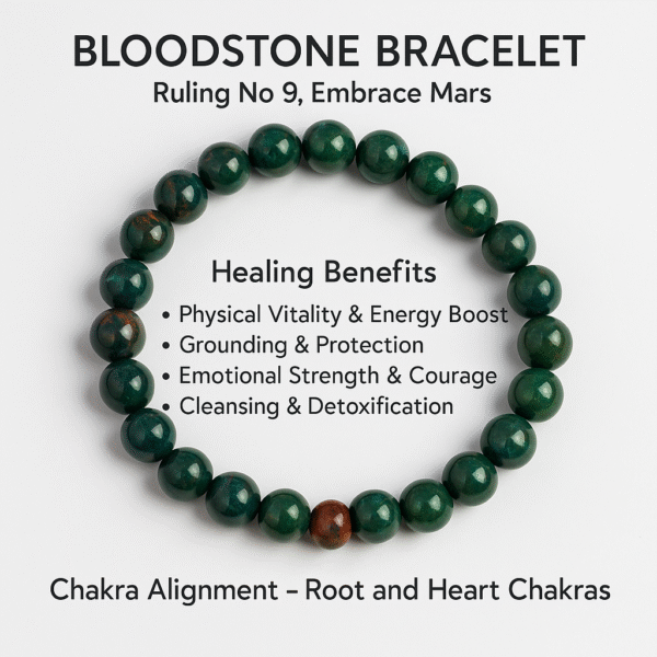 Bloodstone Healing Bracelet – Ruling Number 9 | Embrace the Power of Mars