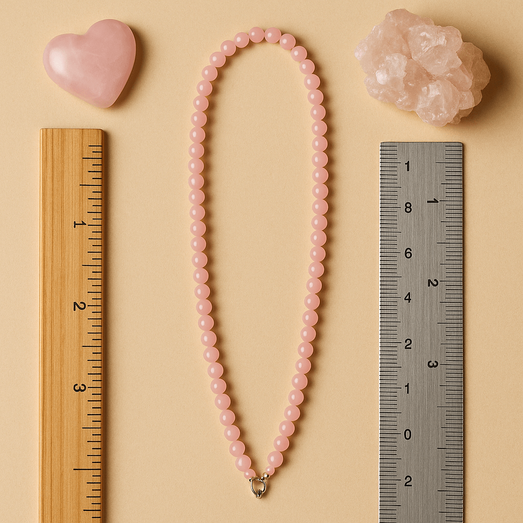 Rose Quartz Gemstone Beaded Necklace