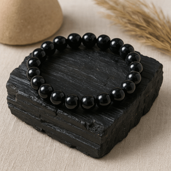 Black Tourmaline Bracelet – Ruling Number 4 | Embrace the Power of Rahu