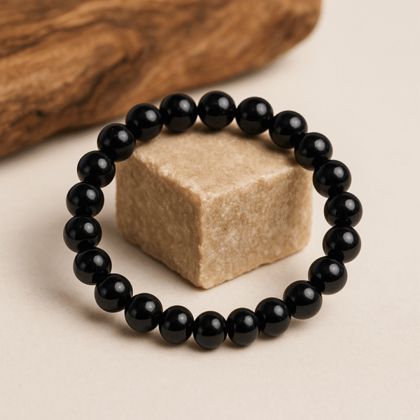 Black Tourmaline Bracelet – Ruling Number 4 | Embrace the Power of Rahu