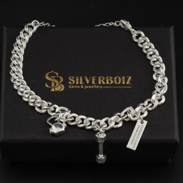 Unisex Gym Fitness Dumbbell Charm Bracelet