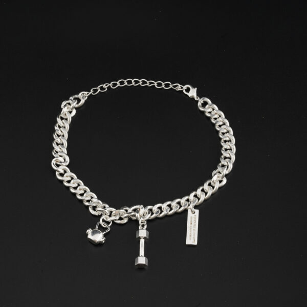 Unisex Gym Fitness Dumbbell Charm Bracelet