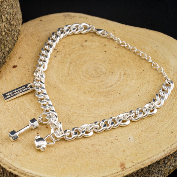 Gym fitness bracelet “fitness bracelet,” “dumbbell charm,” “gym gift,”