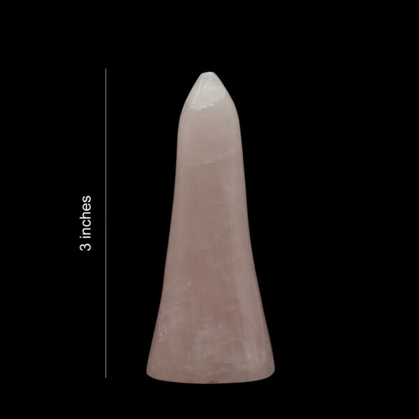 Rose Quartz Handcrafted Crystal Cone Stand for Rings & Accessories