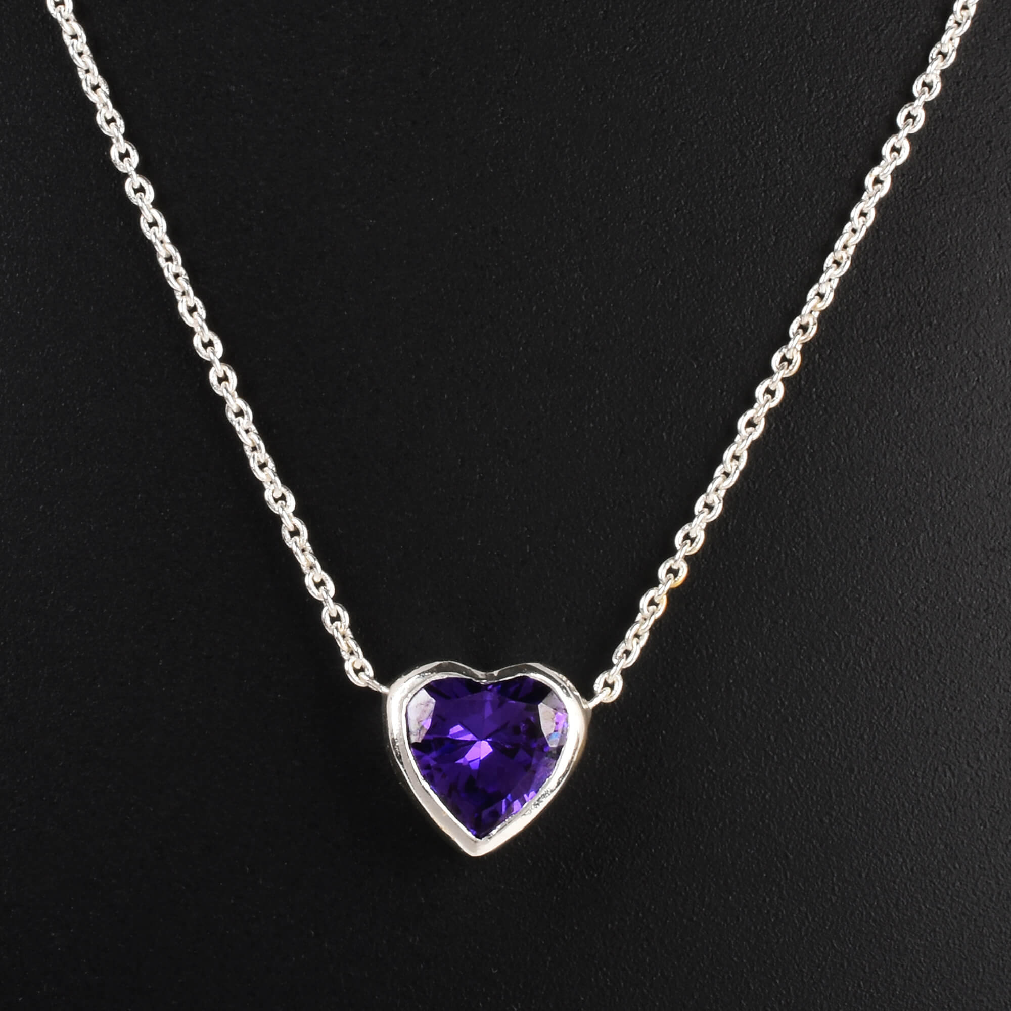 amethyst-pendant-silver-plated-necklace_Birthstone Feb month Jewellery2