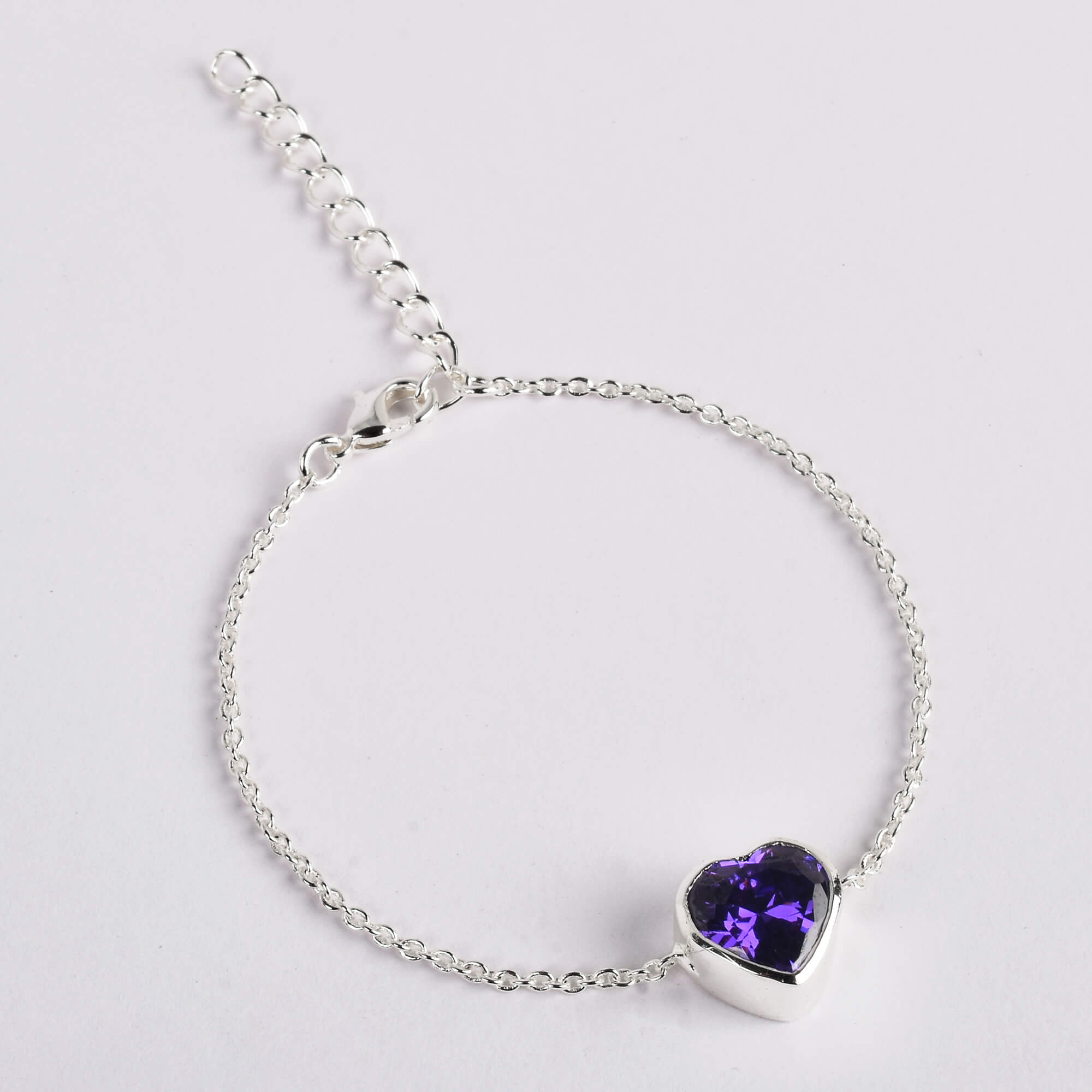 Amethyst Heart Jewelry set -February Birthstone