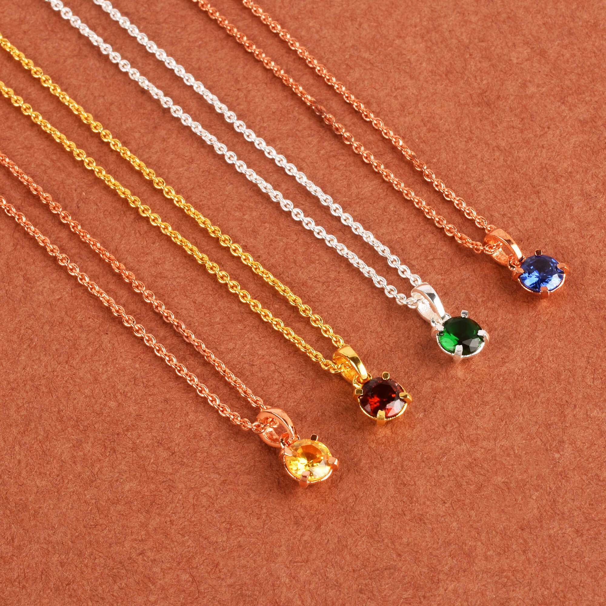 Silver Plated Emerald Necklace – Elegant Green Pendant | Silverboiz